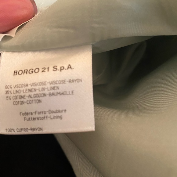 Giorgio Armani Vintage green herringbone blazer jacket, size 38 - Picture 4 of 5